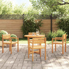 5-teiliges Garten-Ess-Set aus Massivholz Akazie