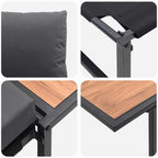 Outdoor-Stahl-Sitzmöbel 2 pcs Anthrazit Stahl