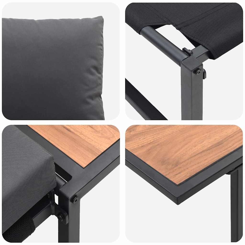 Outdoor-Stahl-Sitzmöbel 2 pcs Anthrazit Stahl