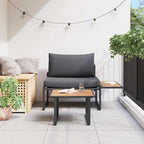 Gartensofa-set 2 pcs Anthrazit Stahl