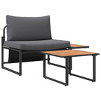 Gartensofa-set 2 pcs Anthrazit Stahl