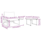 Gartensofa-set 2 pcs Anthrazit Stahl