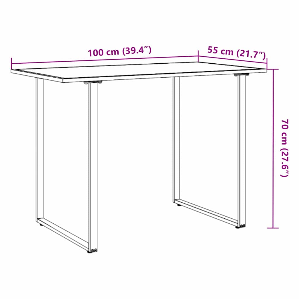 Gartentisch Grau 100 x 55 x 70 cm Holz