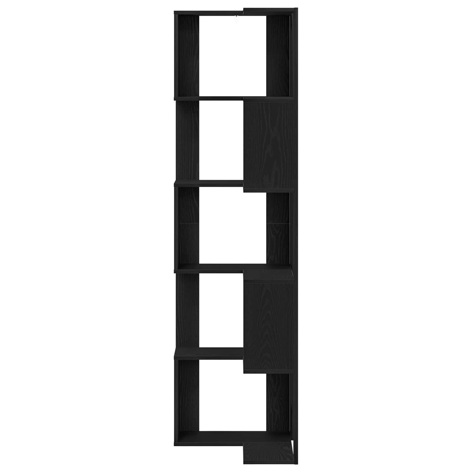 Bücherregal Schwarz Eichen-Optik 50 x 50 x 179 cm