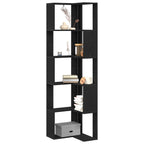 Bücherregal Schwarz Eichen-Optik 50 x 50 x 179 cm