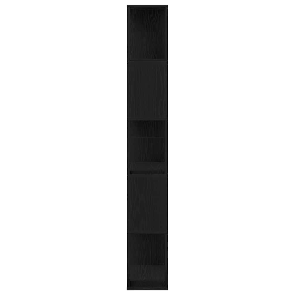 Bücherregal Schwarz Eichen-Optik 45 x 23,5 x 162,5 cm