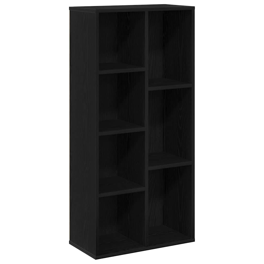 Bücherregal Schwarz Eichen-Optik 50 x 25 x 102 cm