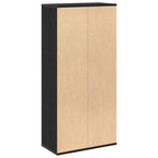 Bücherregal Schwarz Eichen-Optik 50 x 25 x 102 cm