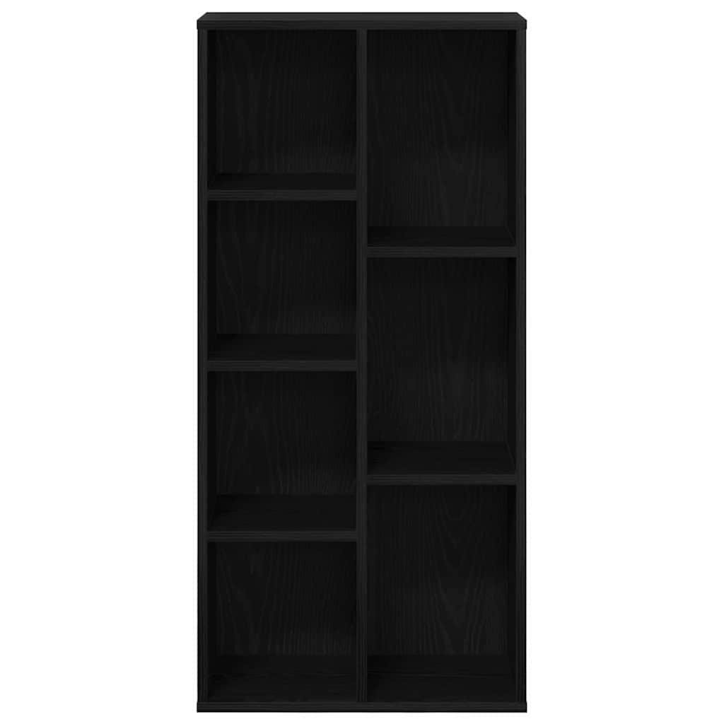 Bücherregal Schwarz Eichen-Optik 50 x 25 x 102 cm