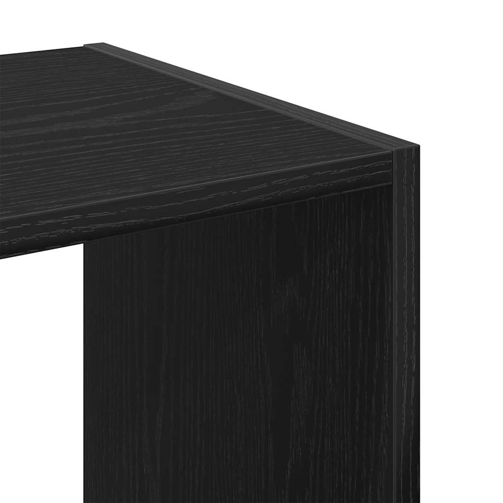 Bücherregal Schwarz Eichen-Optik 68,5 x 32 x 68,5 cm