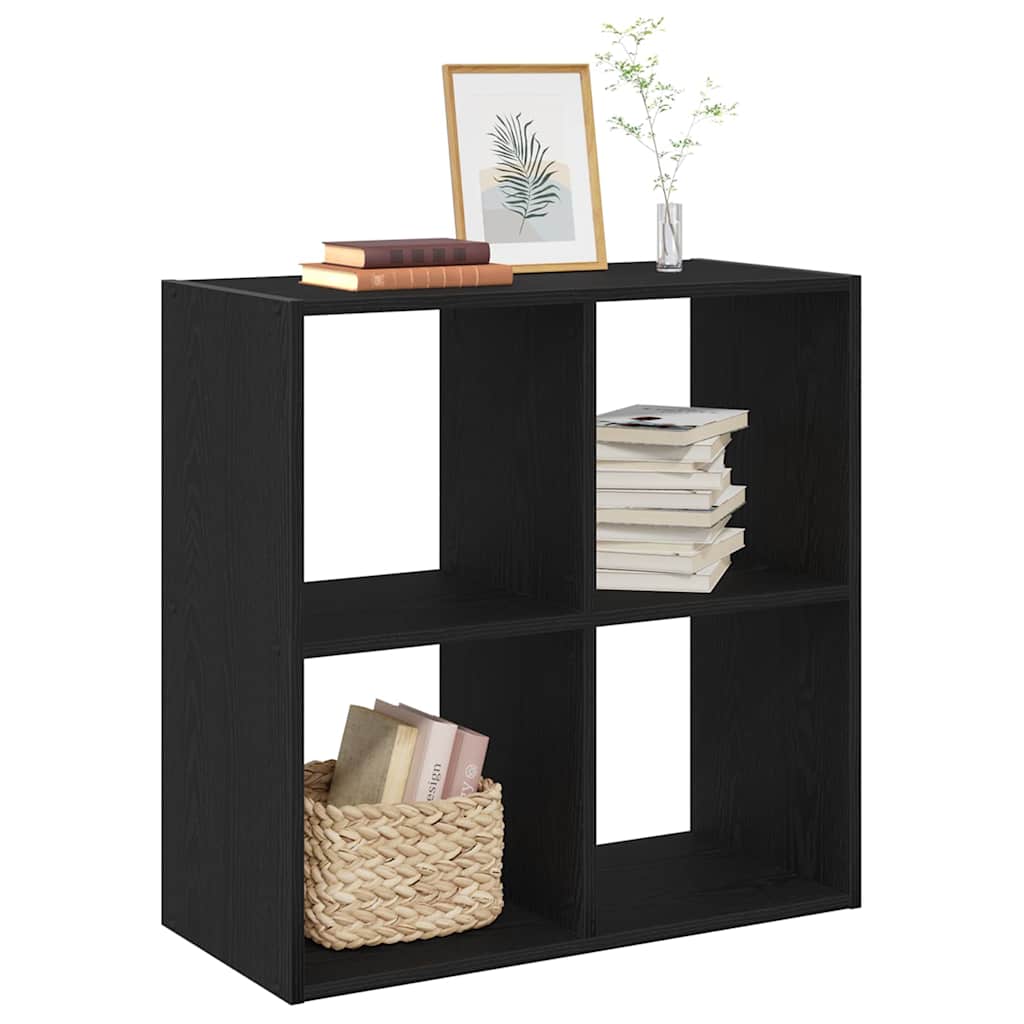 Bücherregal Schwarz Eichen-Optik 68,5 x 32 x 68,5 cm