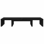 Monitorständer Verstellbar Schwarz Eichen-Optik 60x24x10,5 cm