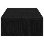 Monitorständer Verstellbar Schwarz Eichen-Optik 60x24x10,5 cm