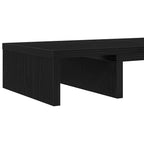 Monitorständer Verstellbar Schwarz Eichen-Optik 60x24x10,5 cm