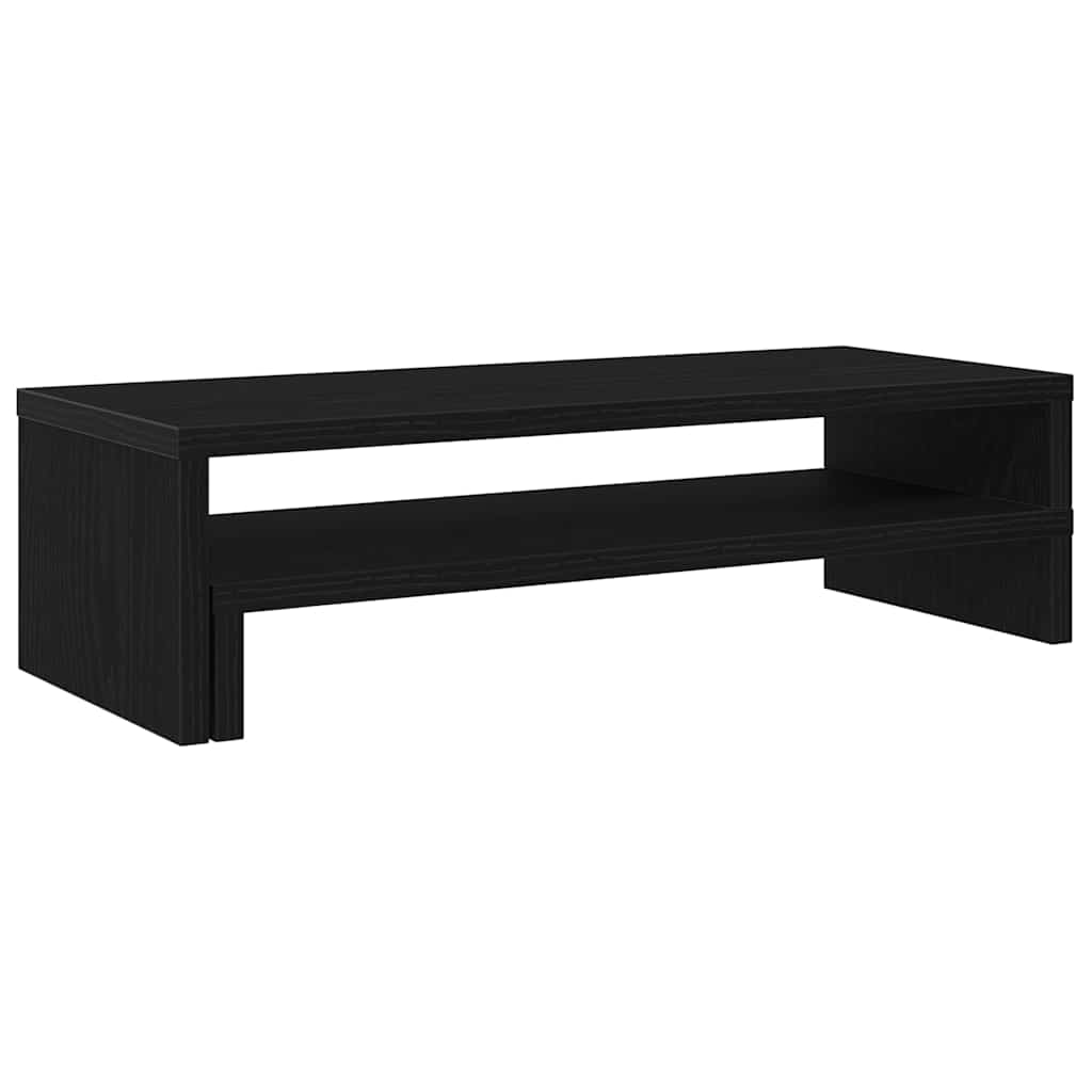 Monitorständer Schwarz Eichen-Optik 54x22x15 cm Holzwerkstoff