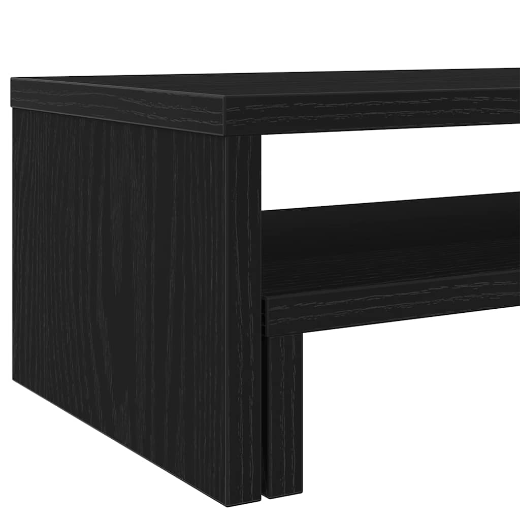Monitorständer Schwarz Eichen-Optik 54x22x15 cm Holzwerkstoff