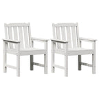 Garten-Esszimmerstuhl 2 pcs Weiß 65,5 x 59 x 88 cm HDPE