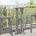 Bartisch Hellgrau 55 x 55 x 107 cm Polyethylen