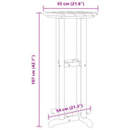 Bartisch Hellgrau 55 x 55 x 107 cm Polyethylen