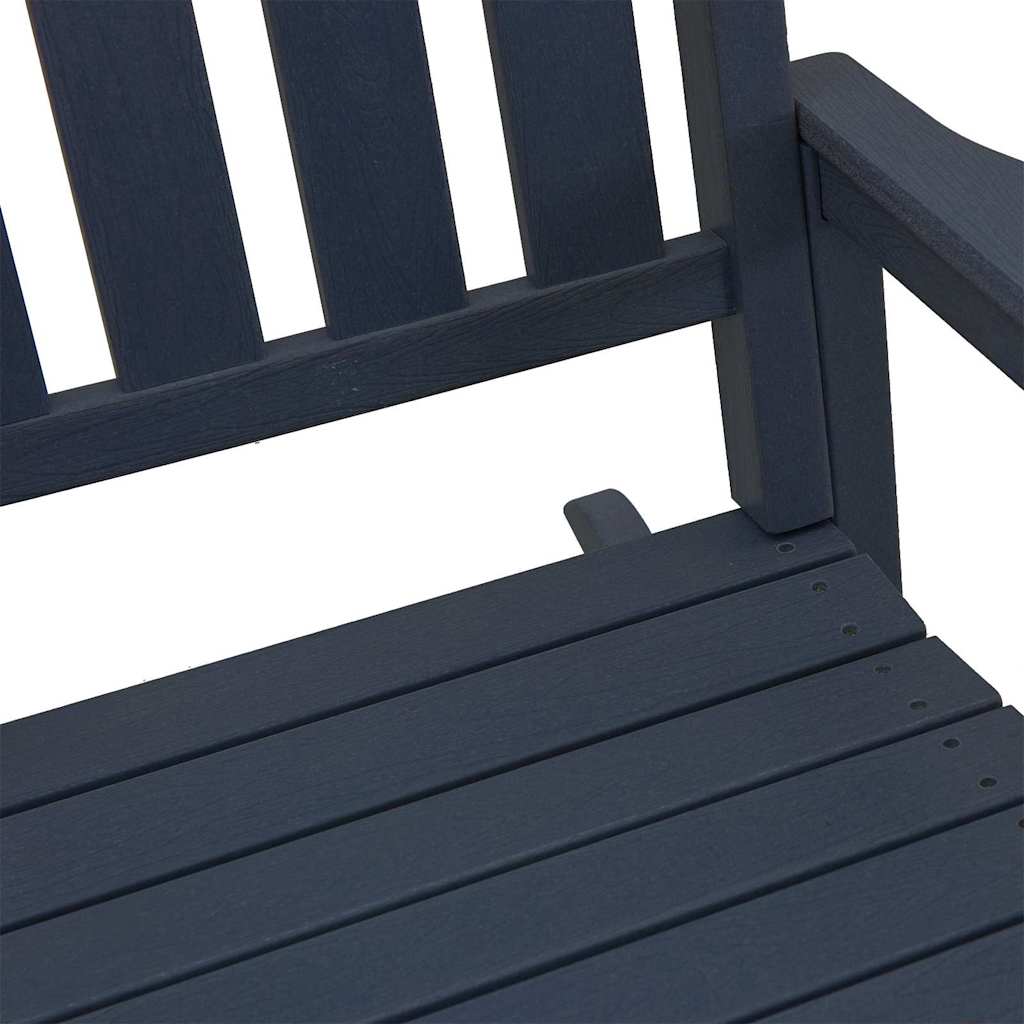 Schaukelstuhl für den Garten Marineblau 92 x 70 x 108cm HDPE