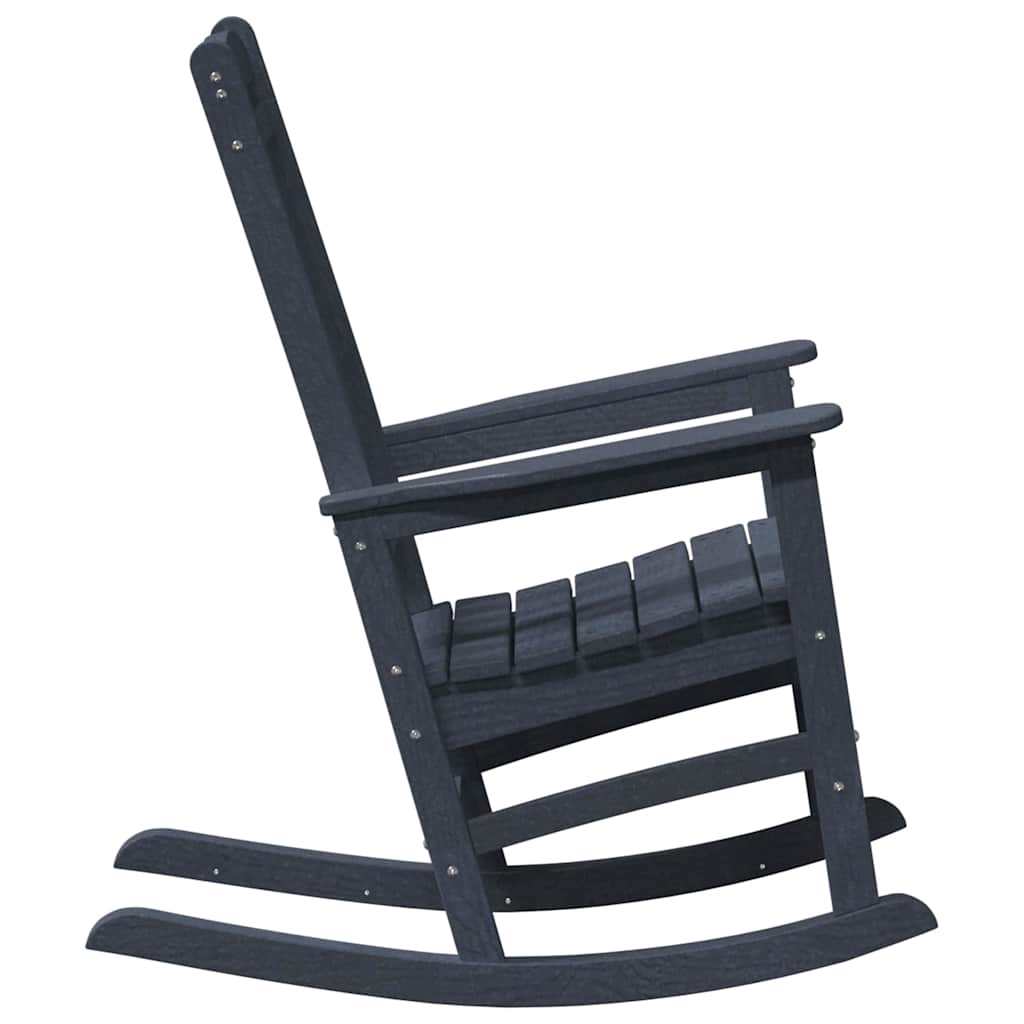 Schaukelstuhl für den Garten Marineblau 92 x 70 x 108cm HDPE