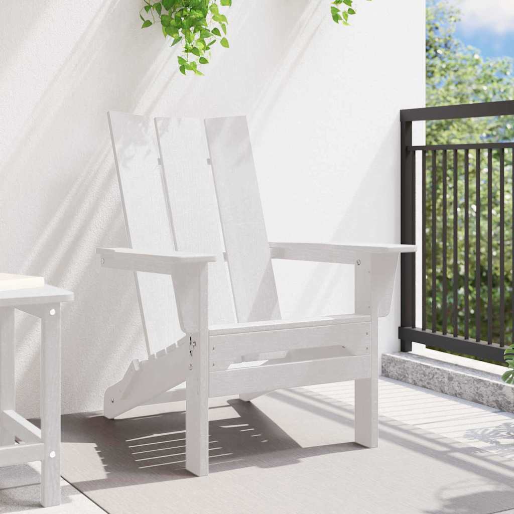 Klappbarer Adirondack-Stuhl Weiß 80,5 x 74,5 x 92 cm HDPE