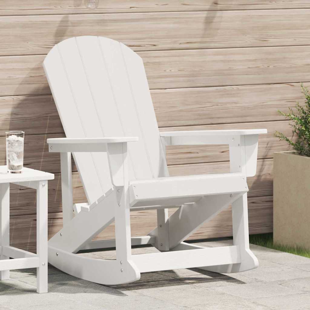 Adirondack-Schaukelstuhl Weiß 92 x 73,5 x 92 cm HDPE