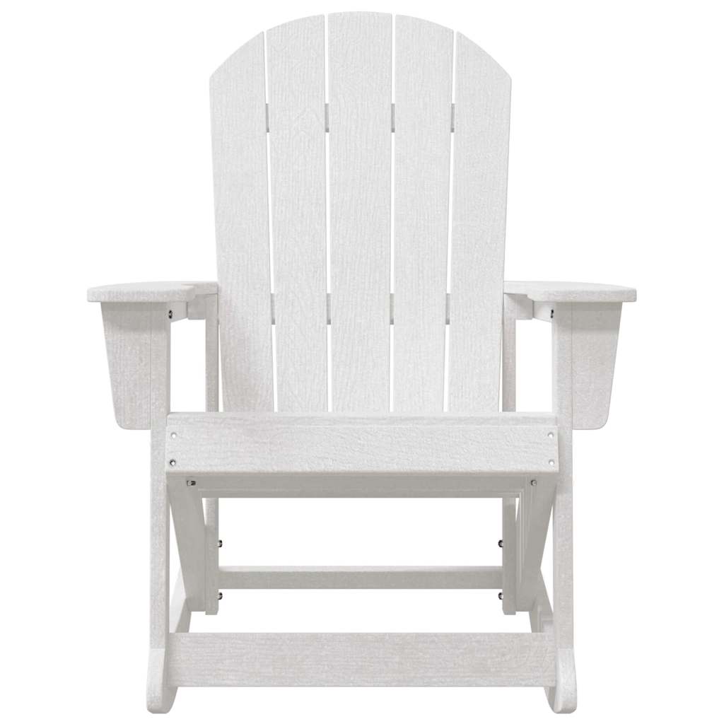 Adirondack-Schaukelstuhl Weiß 92 x 73,5 x 92 cm HDPE
