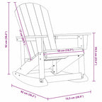Adirondack-Schaukelstuhl Weiß 92 x 73,5 x 92 cm HDPE
