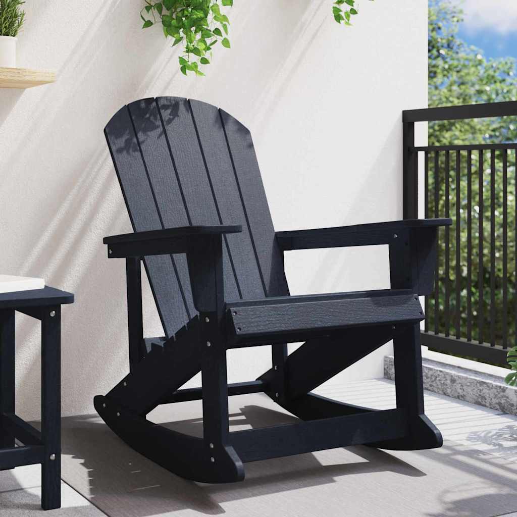 Adirondack-Schaukelstuhl Marineblau 92 x 73,5 x 92 cm HDPE