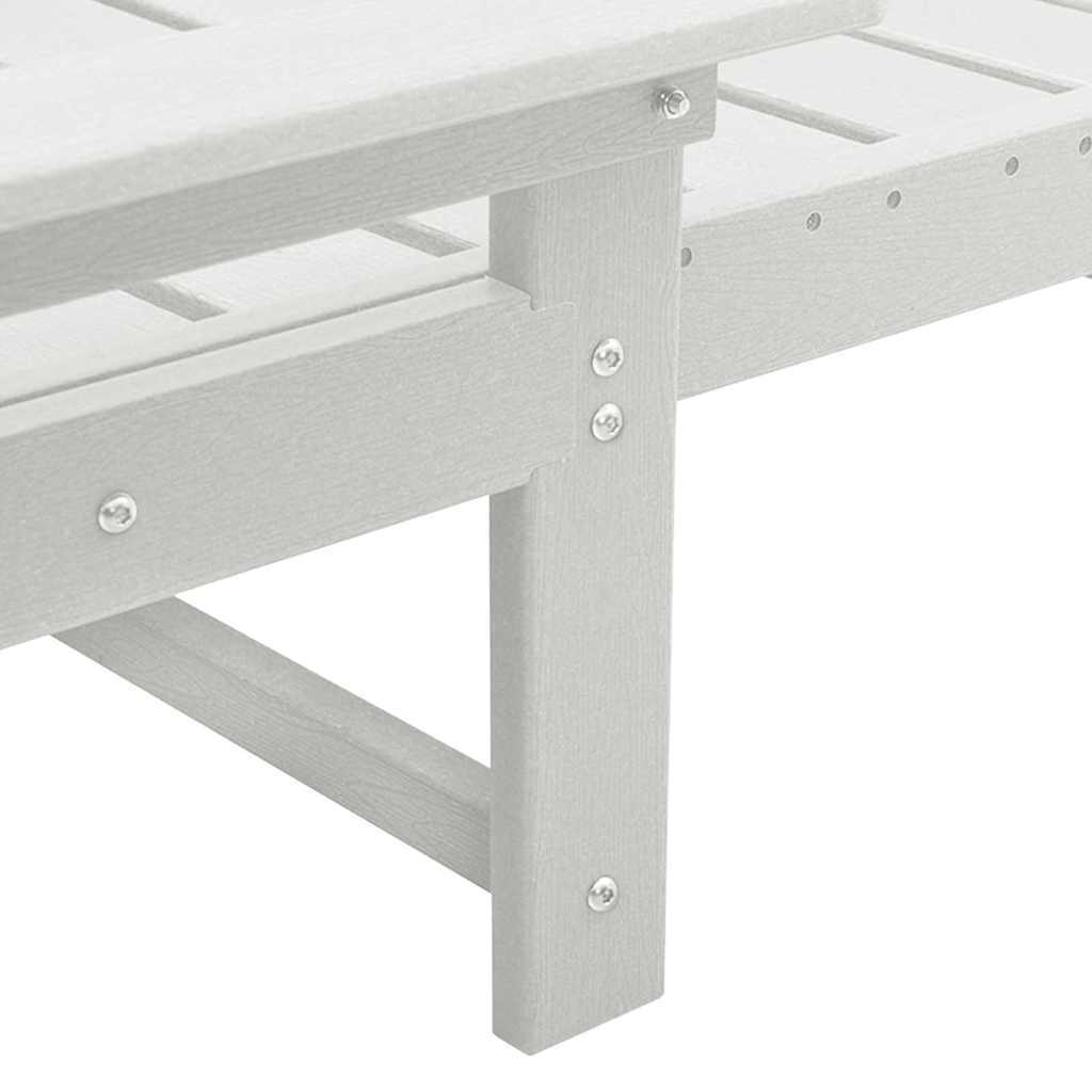 Sonnenliege Weiß 195,5 x 53 x 98,5 cm HDPE