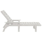 Sonnenliege Weiß 195,5 x 53 x 98,5 cm HDPE