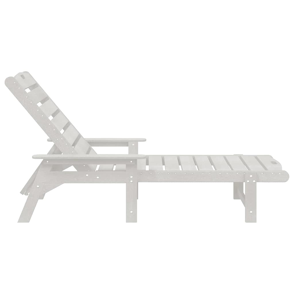Sonnenliege Weiß 195,5 x 53 x 98,5 cm HDPE