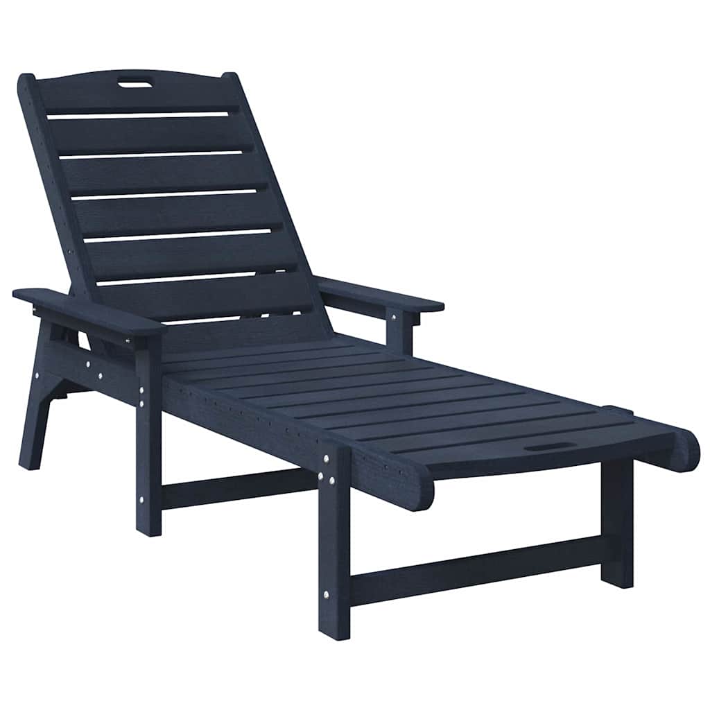 Sonnenliege Marineblau 195,5 x 53 x 98,5 cm HDPE