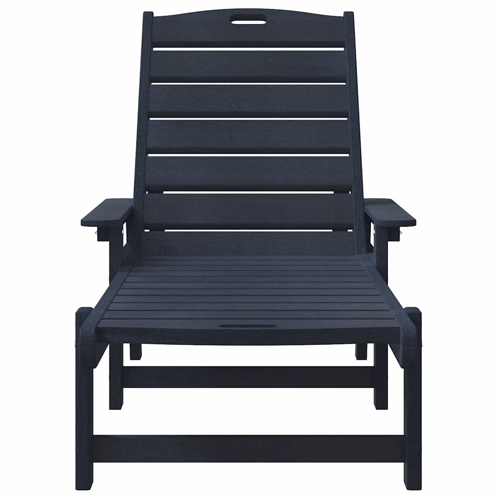 Sonnenliege Marineblau 195,5 x 53 x 98,5 cm HDPE