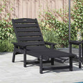 Sonnenliege Schwarz 195,5 x 53 x 98,5 cm HDPE