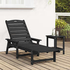 Sonnenliege Schwarz 195,5 x 53 x 98,5 cm HDPE