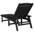 Sonnenliege Schwarz 195,5 x 53 x 98,5 cm HDPE