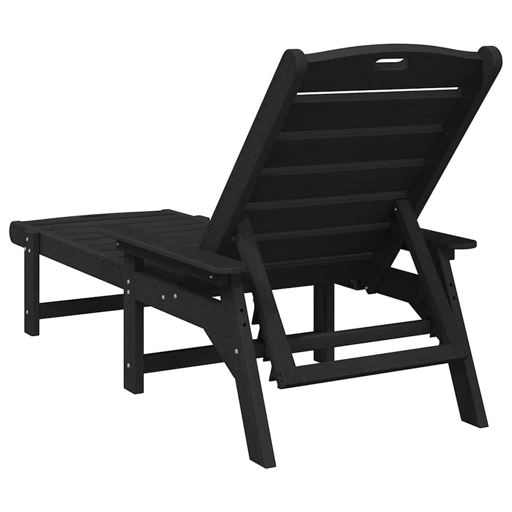 Sonnenliege Schwarz 195,5 x 53 x 98,5 cm HDPE