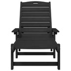 Sonnenliege Schwarz 195,5 x 53 x 98,5 cm HDPE