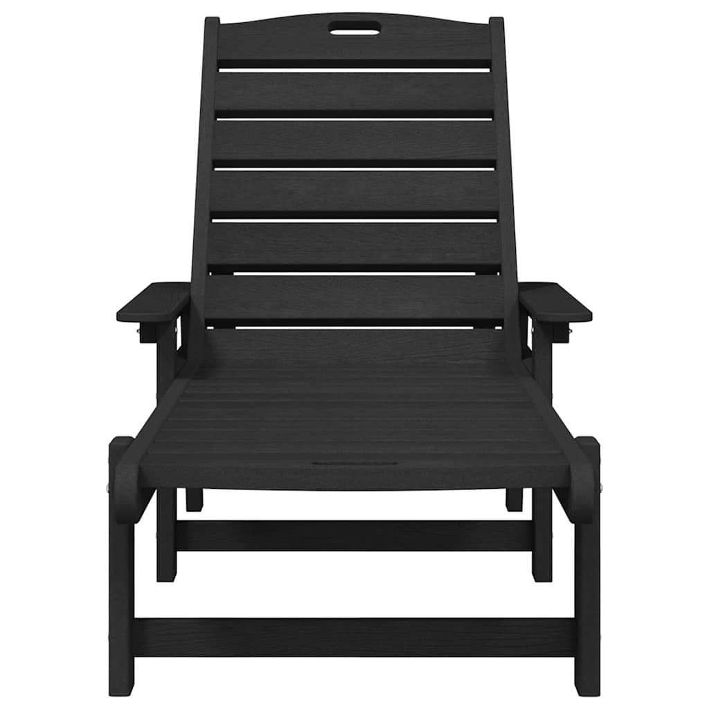 Sonnenliege Schwarz 195,5 x 53 x 98,5 cm HDPE