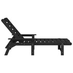 Sonnenliege Schwarz 195,5 x 53 x 98,5 cm HDPE