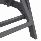 Sonnenliege Hellgrau 195,5 x 53 x 98,5 cm HDPE