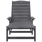 Sonnenliege Hellgrau 195,5 x 53 x 98,5 cm HDPE