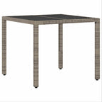 Garten Essgruppe 5 pcs Grau Poly-Rattan