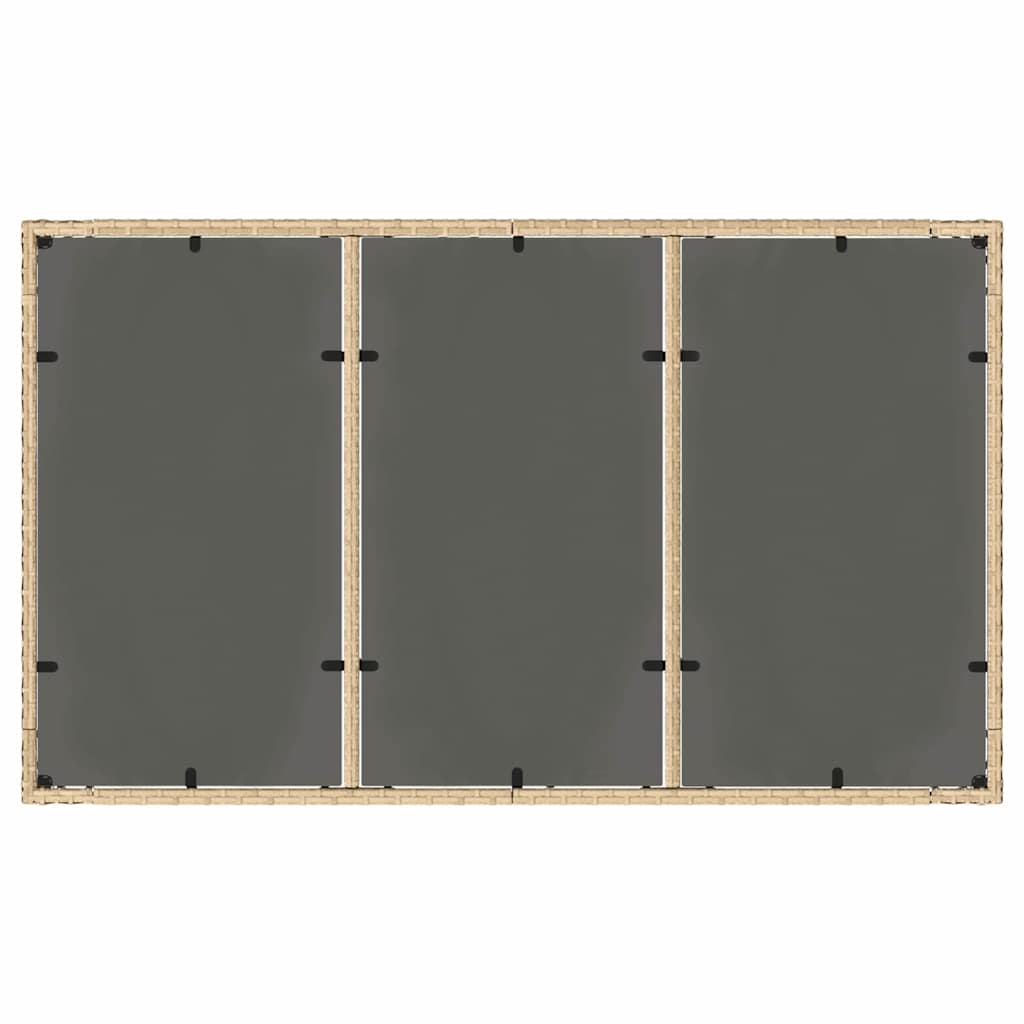 Garten Essgruppe 5 pcs Beige Poly-Rattan