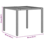 Garten Essgruppe 5 pcs Schwarz Poly-Rattan