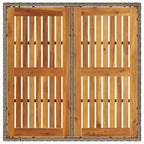 Garten Essgruppe 3 pcs Grau Poly-Rattan