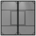 Garten Essgruppe 3 pcs Schwarz Poly-Rattan