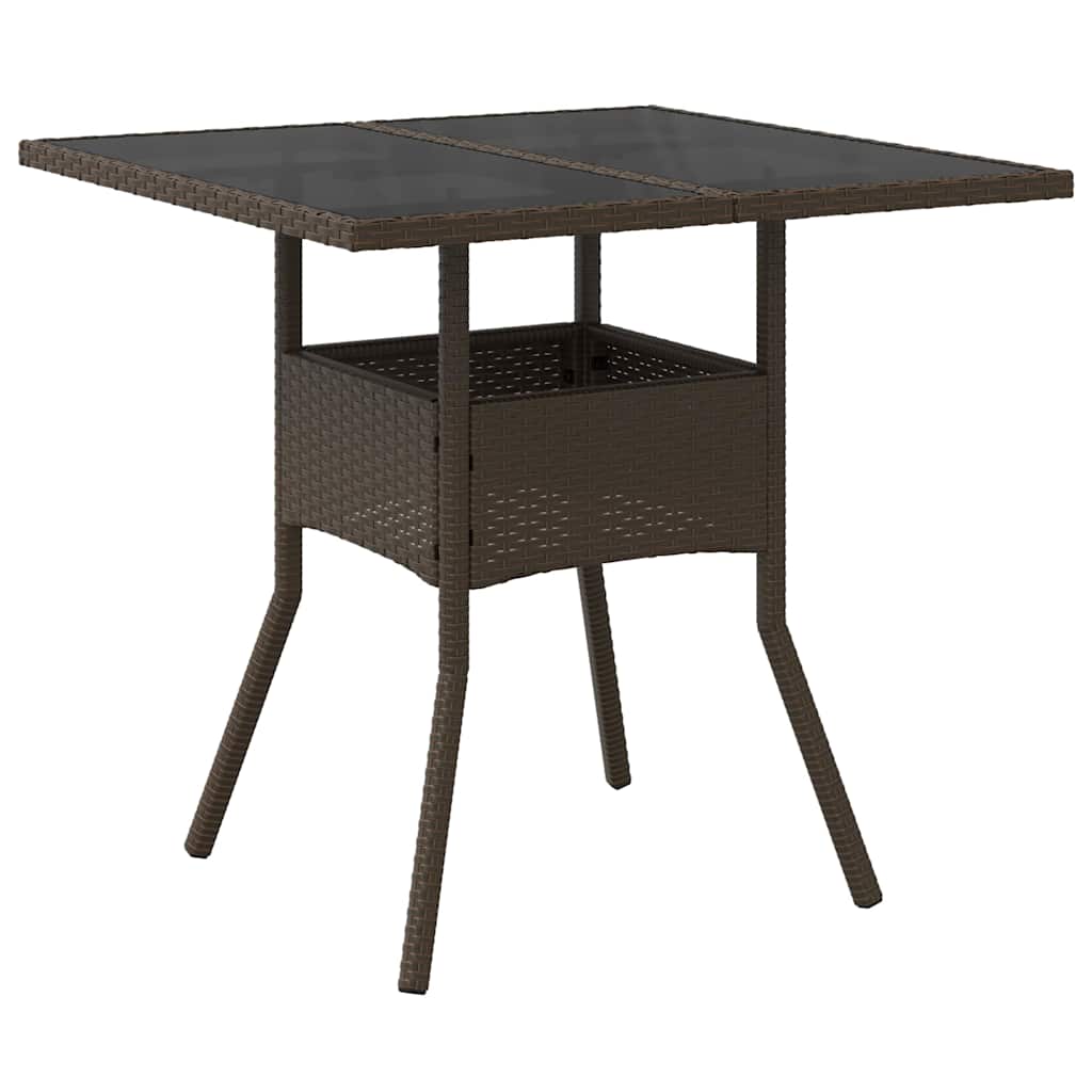 Garten Essgruppe 5 pcs Braun Poly-Rattan